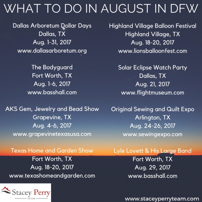 What to do in August in DFW